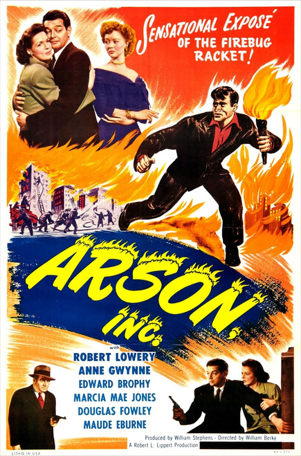 Arson Inc. Us Poster From Left: Maude Eburne Robert Lowery Marcia Mae Jones 1949 Movie Poster Masterprint - Item # VAREVCMCDARSOEC001H