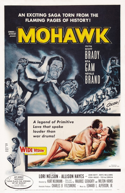 Mohawk Us Poster Art Bottom Left And Above: Allison Hayes Lori Nelson 1956. Tm & Copyright ??20Th Century-Fox Film Corp. All Rights Reserved/Courtesy Everett Collection Movie Poster Masterprint - Item # VAREVCMCDMOHAEC005H