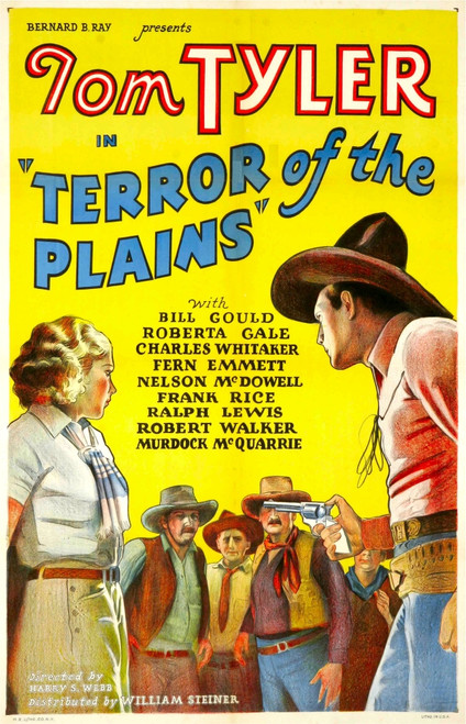 Terror Of The Plains Left: Roberta Gale Right: Tom Tyler 1934. Movie Poster Masterprint - Item # VAREVCMCDTEOFEC056H