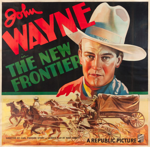 The New Frontier John Wayne Movie Poster Art 1935. Movie Poster Masterprint - Item # VAREVCMMDNEFREC002H