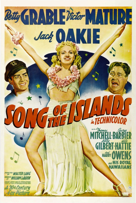 Song Of The Islands From Left: Victor Mature Betty Grable Jack Oakie 1942 Tm And Copyright ??20Th Century Fox Film Corp. All Rights Reserved./Courtesy Everett Collection Movie Poster Masterprint - Item # VAREVCMMDSOOFFE003H