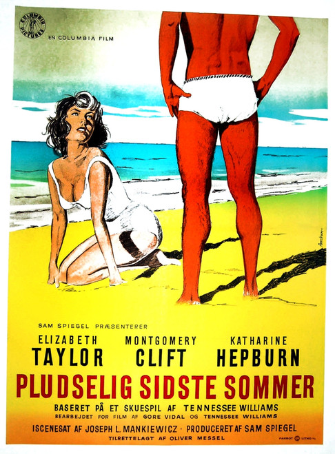 Suddenly Last Summer Elizabeth Taylor Danish Poster 1959 Movie Poster Masterprint - Item # VAREVCMCDSULAEC008H