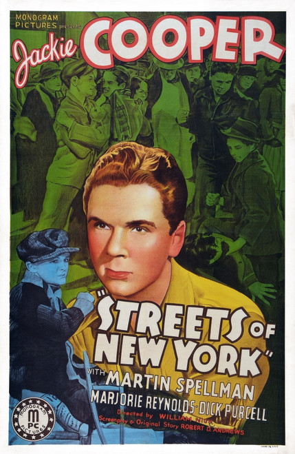 Streets Of New York Us Poster Art Jackie Cooper 1939 Movie Poster Masterprint - Item # VAREVCMCDSTOFEC274H