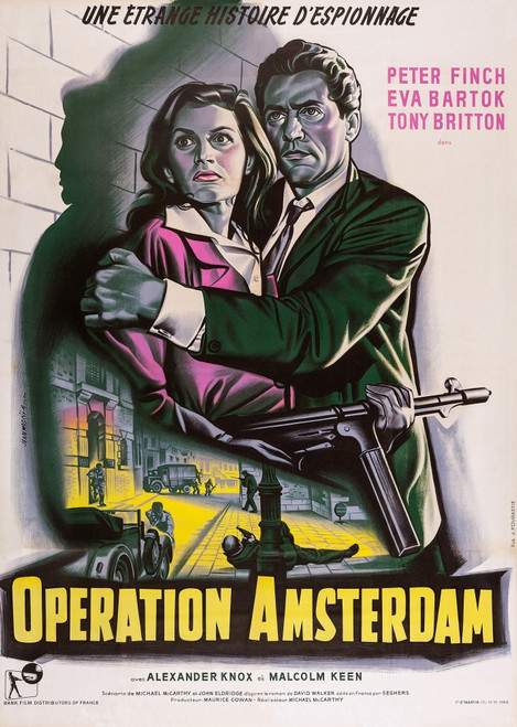 Operation Amsterdam French Poster Art From Left: Eva Bartok Peter Finch 1959. Tm & Copyright ?? 20Th Century Fox Film Corp. All Rights Reserved/Courtesy Everett Collection Movie Poster Masterprint - Item # VAREVCMCDOPAMFE001H