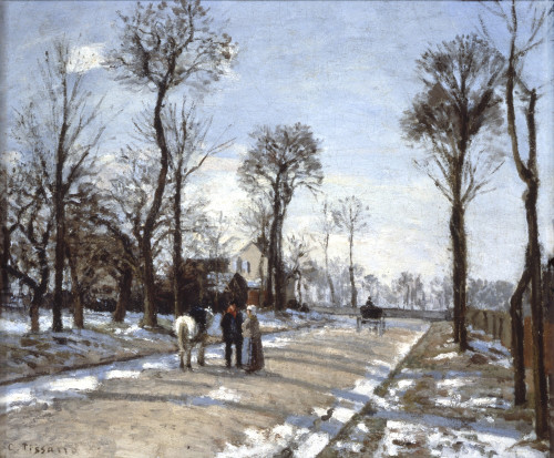 Road To Versailles At Louveciennes: Winter And Snow Poster Print - Item # VAREVCMOND076VJ482H
