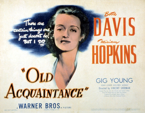 Old Acquaintance Bette Davis 1943. Movie Poster Masterprint - Item # VAREVCMSDOLACEC002H