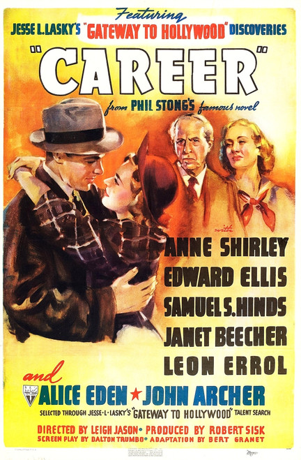 Career Us Poster Art From Left: John Archer Anne Shirley Edward Ellis Rowena Cook 1939 Movie Poster Masterprint - Item # VAREVCMCDCAREEC090H