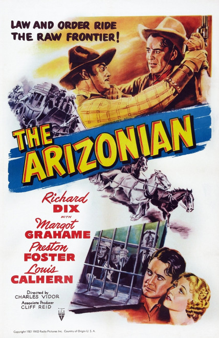 The Arizonian Us Poster Art Bottom From Left: Richard Dix Margot Grahame 1935 Movie Poster Masterprint - Item # VAREVCMCDARIZEC003H