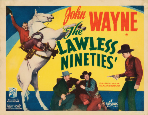 The Lawless Nineties Lobbycard From Top John Wayne Harry Woods Al Bridge John Wayne 1936 Movie Poster Masterprint - Item # VAREVCMCDLANIEC041H