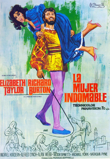 The Taming Of The Shrew Richard Burton Carrying Elizabeth Taylor On Spanish Poster Art 1967 Movie Poster Masterprint - Item # VAREVCMCDTAOFEC185H