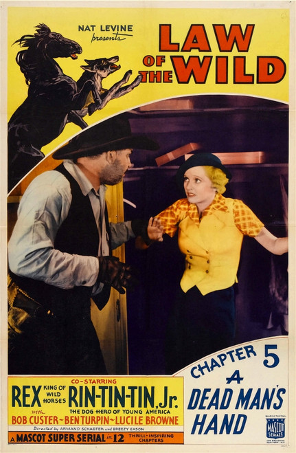 Law Of The Wild Top Left: Rex Rin Tin Tin Inset Right: Lucille Browne In 'Chapter 5: A Dead Man'S Hand' 1934. Movie Poster Masterprint - Item # VAREVCMCDLAOFEC190H