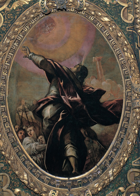 Robusti Jacopo Known As Tintoretto The Pillar Of Fire 1577 16Th Century Fresco Italy Veneto Venice Scuola Grande Di San Rocco Upper Hall Everett CollectionMondadori Portfolio Poster Print - Item # VAREVCMOND034VJ848H