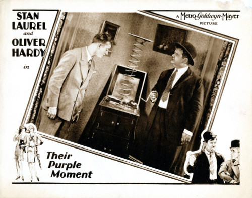 Their Purple Moment Us Lobbycard Stan Laurel Oliver Hardy 1928. Movie Poster Masterprint - Item # VAREVCMCDTHPUEC001H