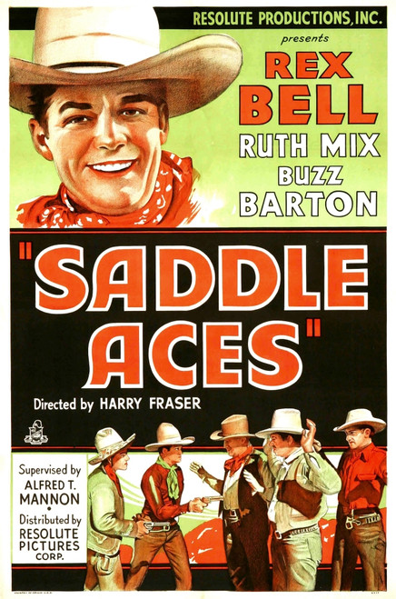 Saddle Aces Top: Rex Bell 1935. Movie Poster Masterprint - Item # VAREVCMCDSAACEC001H