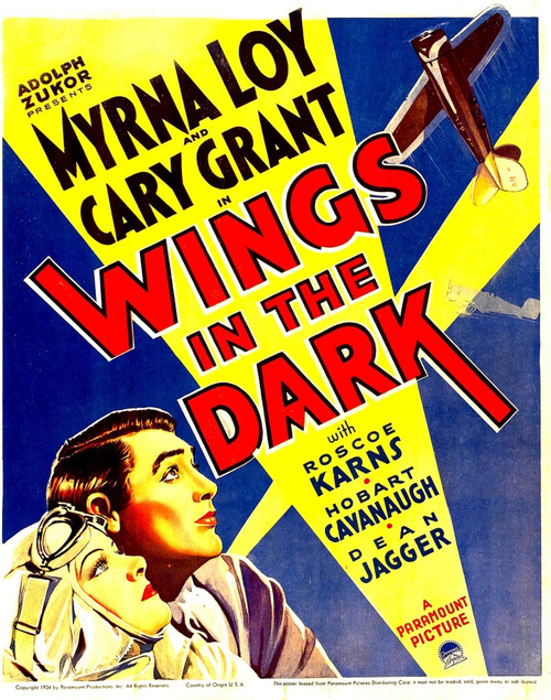 Wings In The Dark Bottom From Left: Myrna Loy Cary Grant On Window Card 1935 Movie Poster Masterprint - Item # VAREVCMCDWIINEC031H