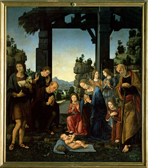 Lorenzo Di Credi The Adoration Of Christ 15Th Century Panel Italy Tuscany Florence Uffizi Gallery Everett CollectionMondadori Portfolio Poster Print - Item # VAREVCMOND035VJ957H