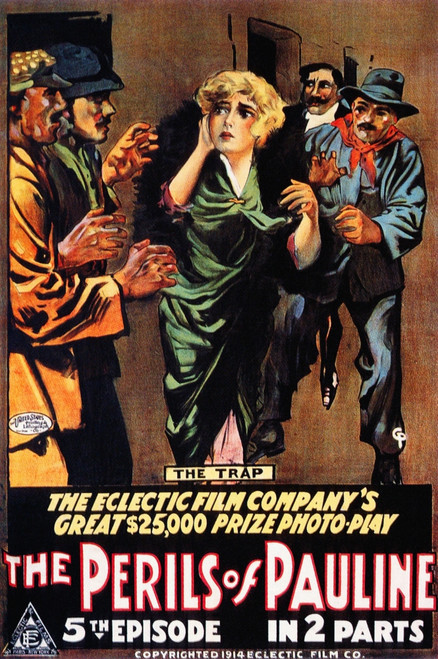 The Perils Of Pauline Pearl White 1914 Movie Poster Masterprint - Item # VAREVCM8DPEOFEC001H