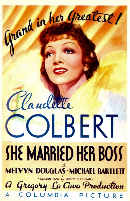 She Married Her Boss Claudette Colbert On Midget Window Card 1935. Movie Poster Masterprint - Item # VAREVCMCDSHMAEC007H
