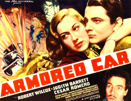 Armored Car Top L-R: Judith Barrett Robert Wilcox Bottom: Cesar Romero On Poster Art 1937 Movie Poster Masterprint - Item # VAREVCMCDARCAEC001H