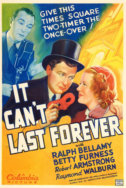 It Can'T Last Forever Us Poster Art From Left: Robert Armstrong Ralph Bellamy Betty Furness 1937 Movie Poster Masterprint - Item # VAREVCMCDITCAEC006H