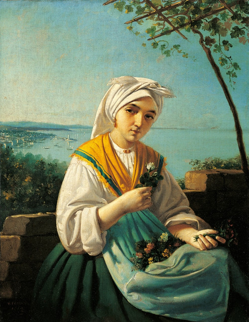 Flower Seller Girl In A Costume Poster Print - Item # VAREVCMOND074VJ481H