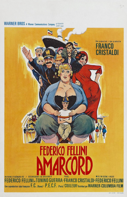 Amarcord Belgian Poster 1973 Movie Poster Masterprint - Item # VAREVCMCDAMAREC007H