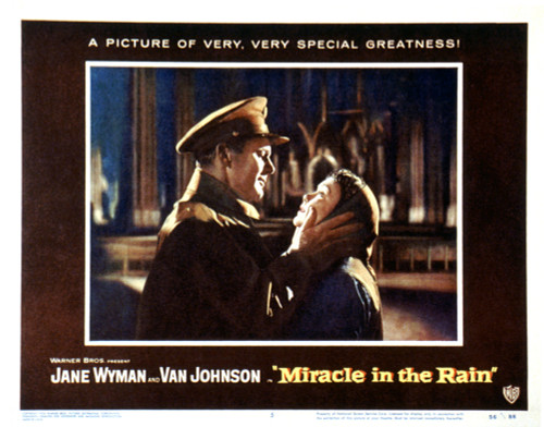 Miracle In The Rain Van Johnson Jane Wyman 1956 Movie Poster Masterprint - Item # VAREVCMSDMIINEC051H Miracle In The Rain Van Johnson Jane Wyman 1956 Movie Poster Masterprint - Item # VAREVCMSDMIINEC051H