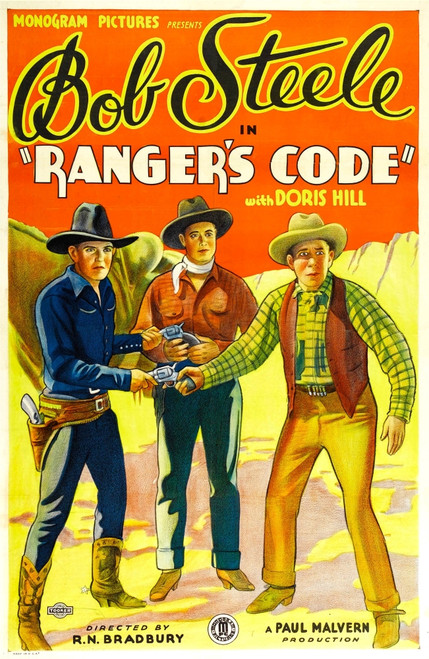 Ranger'S Code Left: Bob Steele 1933. Movie Poster Masterprint - Item # VAREVCMCDRACOEC005H