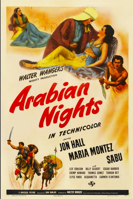 Arabian Nights 1942 Poster Art Movie Poster Masterprint - Item # VAREVCMMDARNIEC001H