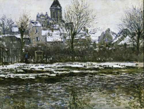 Monet Claude. The Church At Vetheuil Under Snow. 1878-1879. Impressionism. Oil On Canvas. France. Paris. Mus??e D'Orsay. ?? Aisa/Everett Collection Poster Print - Item # VAREVCFINA044AH117H