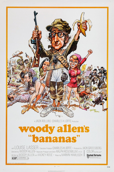 Bananas Movie Poster Illustrated By Jack Davis 1971 Movie Poster Masterprint - Item # VAREVCMMDBANAEC001H