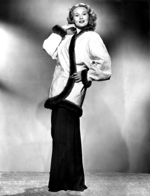 Virginia Mayo Modeling Cocktail Jacket With Mink Trim 1948 Photo Print - Item # VAREVCPBDVIMAEC030H