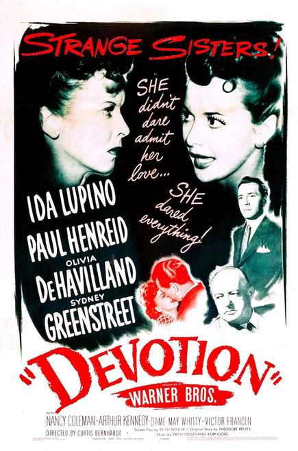 Devotion Us Poster From Left: Ida Lupino Olivia De Havilland Paul Henreid Sydney Greenstreet 1946 Movie Poster Masterprint - Item # VAREVCMCDDEVOEC003H
