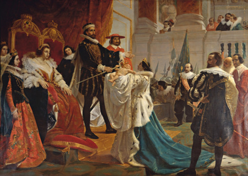 Henry The Fourth Puts His Sword In The Hand Of His Son Poster Print - Item # VAREVCMOND076VJ386H