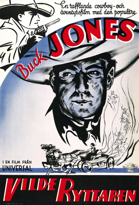 Red Rider Buck Jones On Swedish Poster Art 1934 Movie Poster Masterprint - Item # VAREVCMCDRERIEC118H