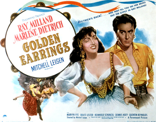 Golden Earrings Marlene Dietrich Ray Milland 1947 Movie Poster Masterprint - Item # VAREVCMSDGOEAEC007H