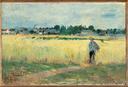 In The Wheat Fields At Gennervilliers Poster Print