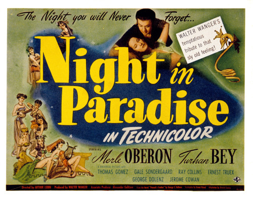 A Night In Paradise Merle Oberon Turhan Bey 1946 Movie Poster Masterprint - Item # VAREVCMSDNIINEC013H