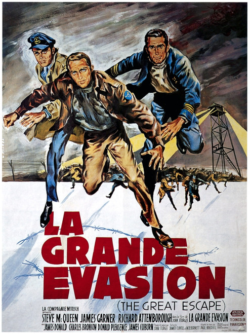 The Great Escape From Left: Richard Attenborough Steve Mcqueen James Garner Featured On French Poster 1963. Movie Poster Masterprint - Item # VAREVCMMDGRESEC005H