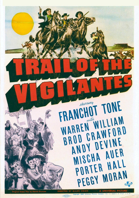 Trail Of The Vigilantes Midget Window Card 1940 Movie Poster Masterprint - Item # VAREVCMCDTROFEC097H