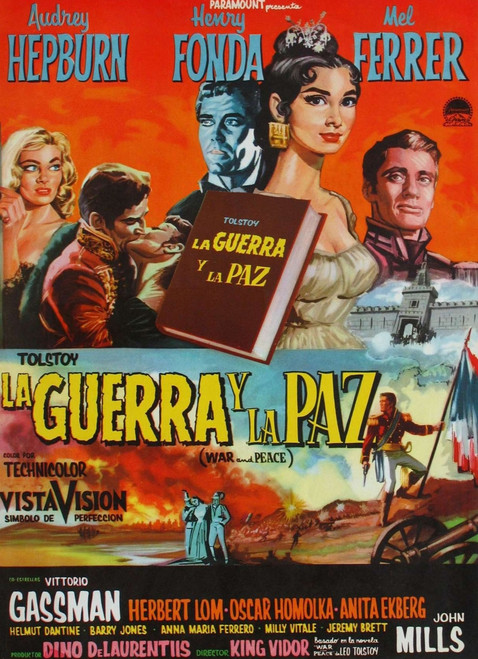 War And Peace Top L-R: Anita Ekberg Vittorio Gassman Audrey Hepburn Henry Fonda Audrey Hepburn Mel Ferrer On Argentinian Poster Art 1956. Movie Poster Masterprint - Item # VAREVCMCDWAANEC049H