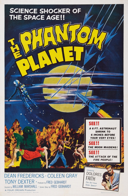 The Phantom Planet Us Poster Art 1961 Movie Poster Masterprint - Item # VAREVCMMDPHPLEC001H