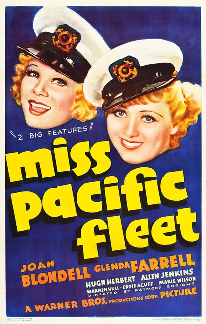 Miss Pacific Fleet Us Poster Art From Left: Glenda Farrell Joan Blondell 1935 Movie Poster Masterprint - Item # VAREVCMCDMIPAEC002H