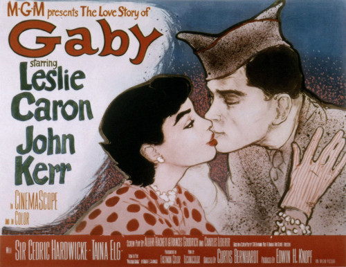 Gaby Leslie Caron John Kerr 1956 Movie Poster Masterprint - Item # VAREVCMSDGABYEC006H