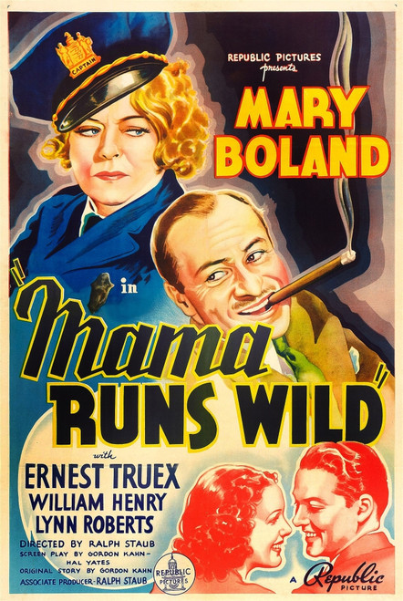 Mama Runs Wild Us Poster Art Top From Left: Mary Boland Ernest Truex; Bottom From Left: Lynn Roberts William Henry 1937 Movie Poster Masterprint - Item # VAREVCMCDMARUEC001H