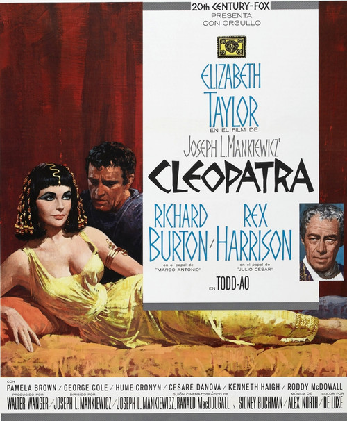 Cleopatra From Left: Elizabeth Taylor Richard Burton Rex Harrison 1963 Tm & Copyright ?? 20Th Century Fox Film Corp./Courtesy Everett Collection Movie Poster Masterprint - Item # VAREVCMCDCLEOFE011H