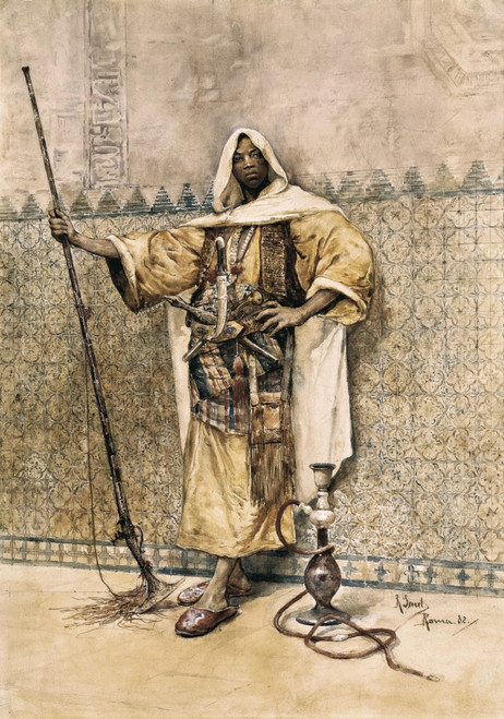 Senet Y Perez Rafael. Portrait Of An Arab. 1881. Watercolour. Spain. Sevilla. Fine Arts Museum. ?? Aisa/Everett Collection Poster Print - Item # VAREVCFINA047AH280H