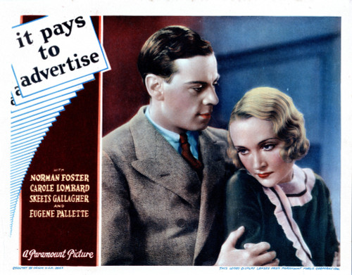 It Pays To Advertise From Left Norman Foster Carole Lombard 1931 Movie Poster Masterprint - Item # VAREVCMCDITPAEC010H