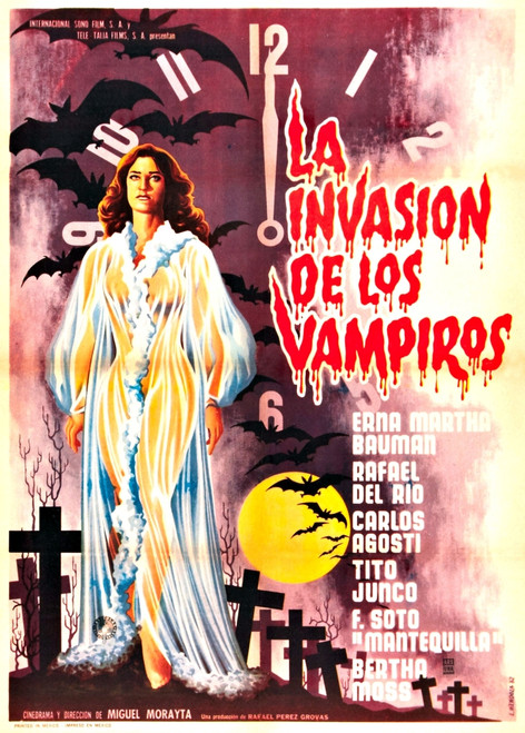 The Invasion Of The Vampires Mexican Poster Art 1963. Movie Poster Masterprint - Item # VAREVCMCDINOFEC072H