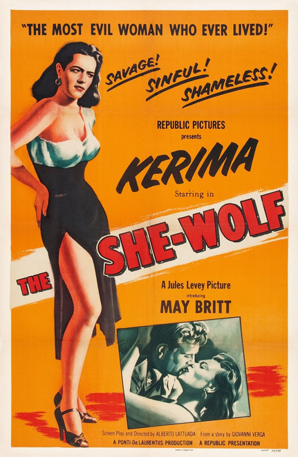 She Wolf Us Poster Art Kerima 1953 Movie Poster Masterprint - Item # VAREVCMCDSHWOEC016H